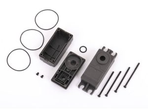 Traxxas Servo case, plastic (top, middle, bottom) / gaskets / hardware (for #2275 servo)