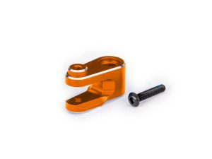 Traxxas Servo horn, steering, 6061-T6 aluminium (Orange-anodised) / 3x15mm BCS (with threadlock) (1pc)