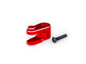 Traxxas Servo horn, steering, 6061-T6 aluminium (Red-anodised) / 3x15mm BCS (with threadlock) (1pc)