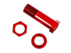 Traxxas Servo saver post / adjuster nut / locknut (Red-anodised, 6061-T6 aluminium) (1pc)