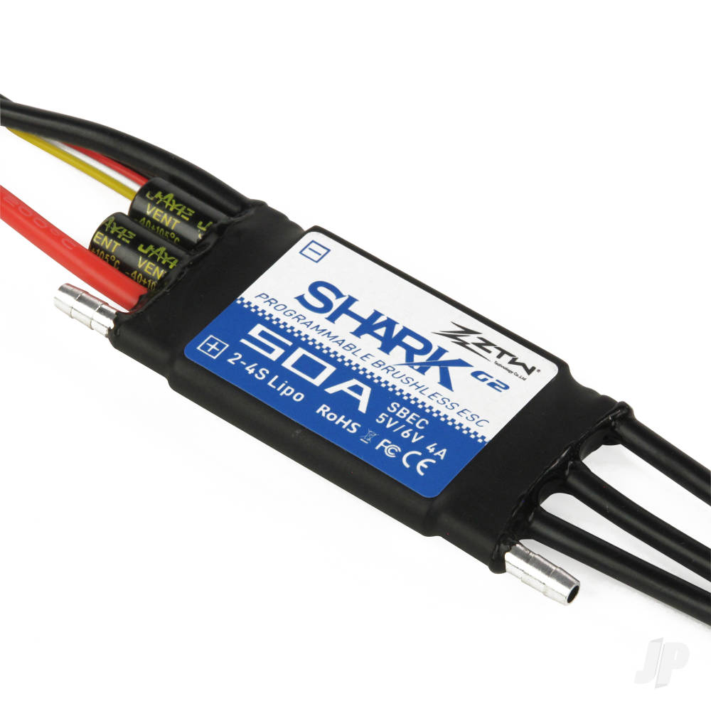 ZTW Shark 50A SBEC ESC G2 (2-4 Cells) (Water-cooled)