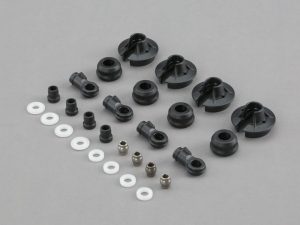 Team Losi Racing Shock Plastics and Balls (4): 5B, 5T, MINI WRC