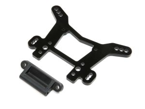 Losi Shock Tower Rear, Aluminum Black: DBXL-E/DBXL 2.0