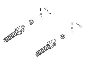 PD Racing Slider Shaft Male Assembly 2PCS