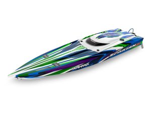 Traxxas Spartan SR VXL 1:10 36in Electric Brushless Race Boat, Green (+ TQi 2-ch, TSM, VXL-6s marine, Velineon 540XL, Self Righting)