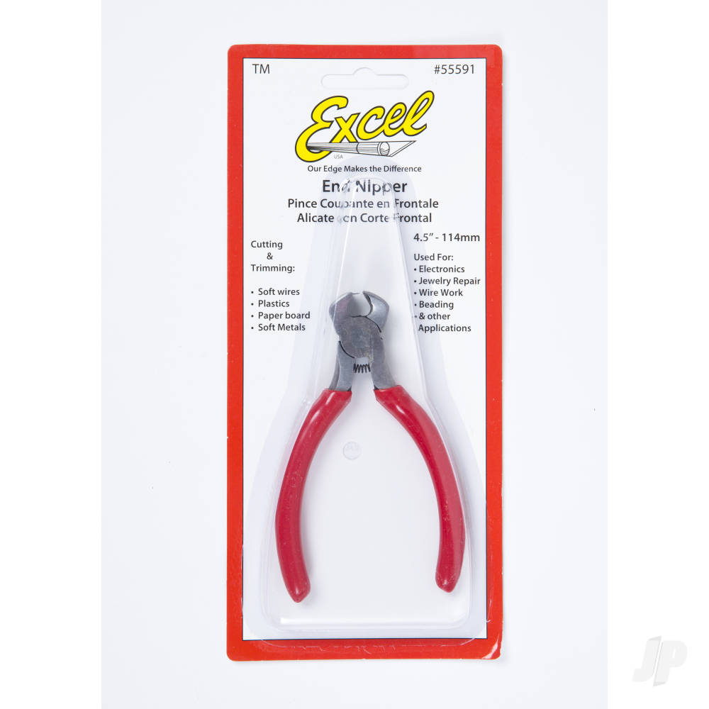 Excel Spring Loaded Soft Grip Plier 5in, End Nipper (Carded) - Image 4