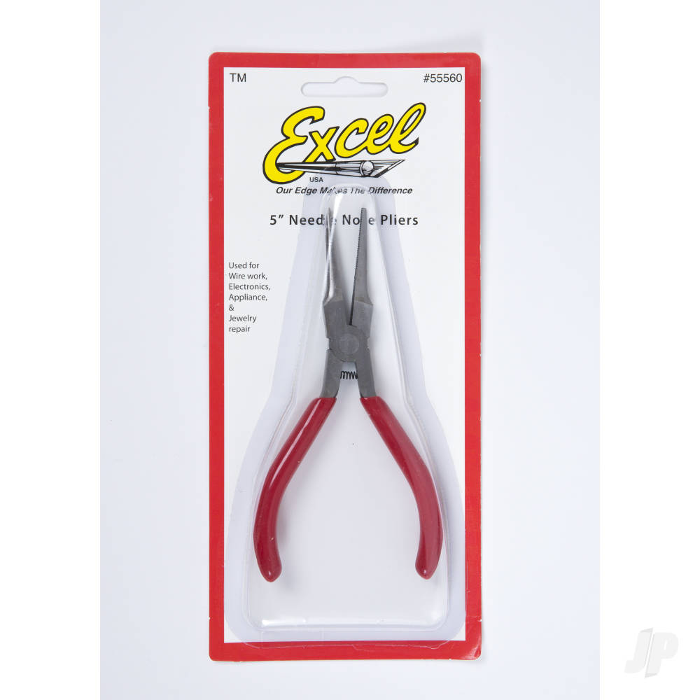 Excel Spring Loaded Soft Grip Plier 5in, Needle Nose (Carded) - Image 4
