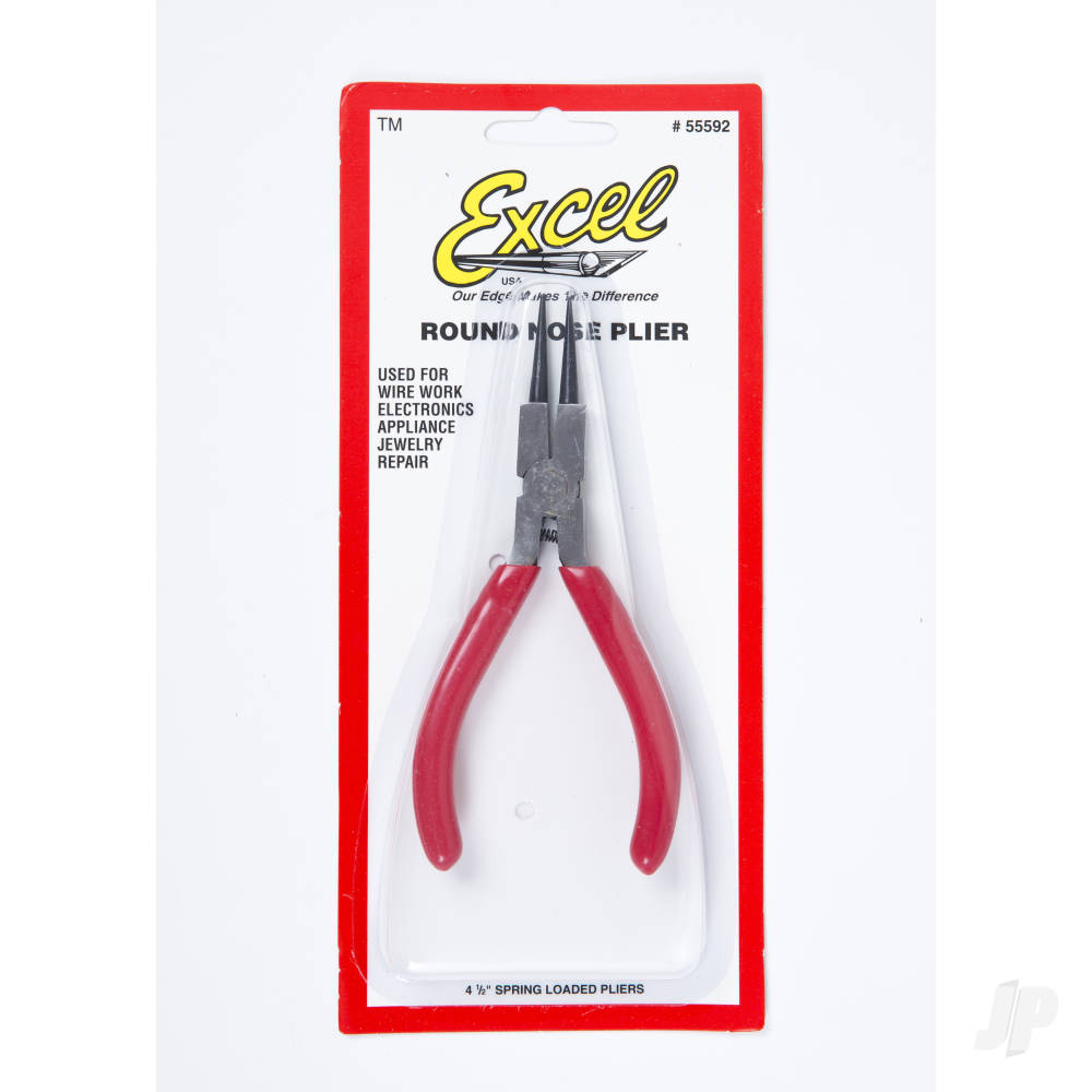 Excel Spring Loaded Soft Grip Plier 5in, Round Nose (Carded) - Image 6