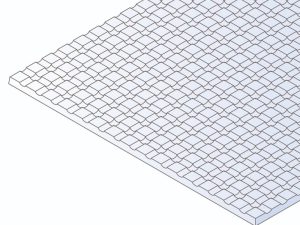 Evergreen Square Tile Sheet, 150 x 300 x 1.0mm, 0.33 x 0.33mm Spacing (6 x 12 x .040in, .012 x .012in Spacing) (1 per pack)