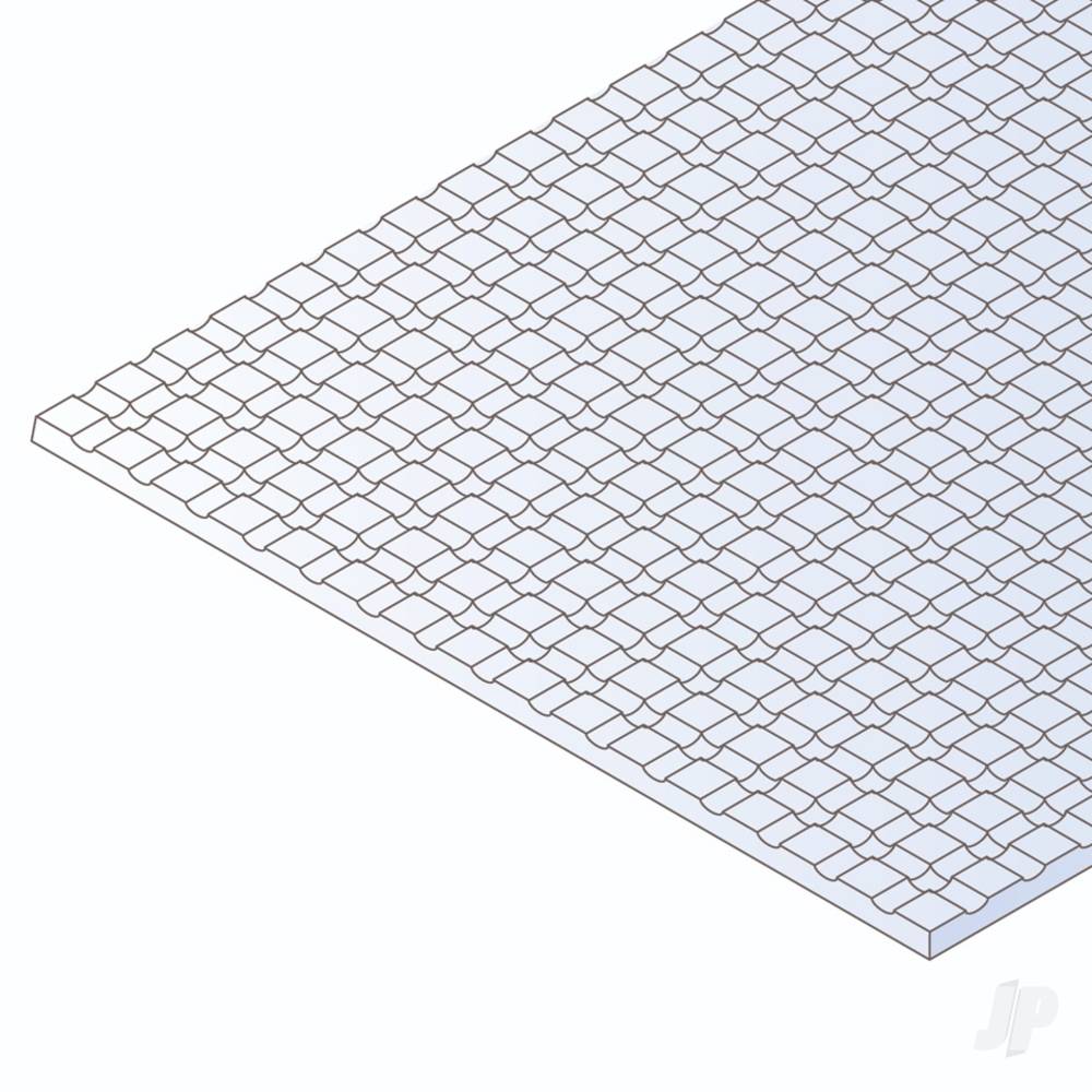 Evergreen Square Tile Sheet, 150 x 300 x 1.0mm, 0.5 x 0.5mm Spacing (6 x 12 x .040in, .019 x .019in Spacing) (1 per pack)