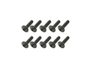 Core RC Steel Fl Caphead Hex Screws M3 x 12 pk10
