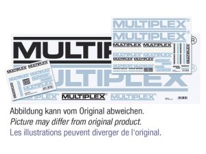 Multiplex Sticker Set MULTIPLEX-Logo Black/White/Silver 3