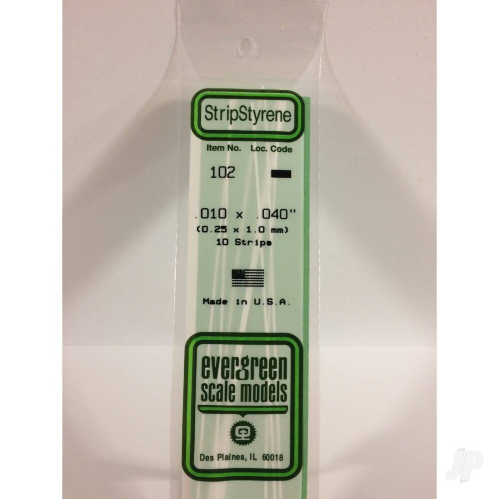 Evergreen Strip, 350 x 0.3 x 1.0mm (14 x .010 x .040in) (10 per pack) - Image 2