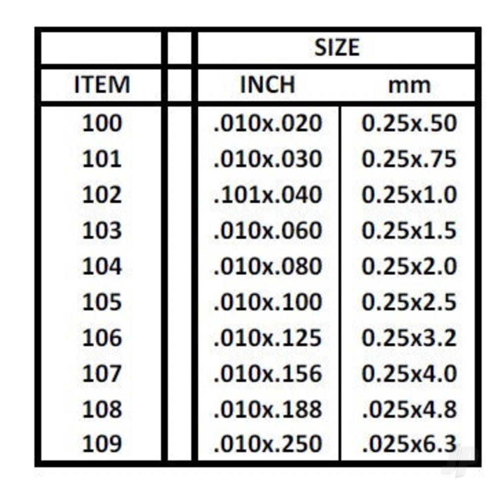 Evergreen Strip, 350 x 0.3 x 1.0mm (14 x .010 x .040in) (10 per pack) - Image 6