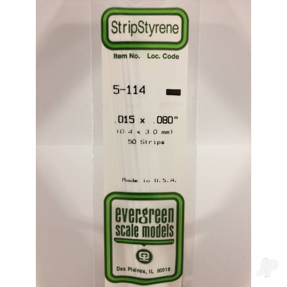Evergreen Strip, 350 x 0.4 x 2.0mm (14 x .015 x .080in) (50 per pack) - Image 2