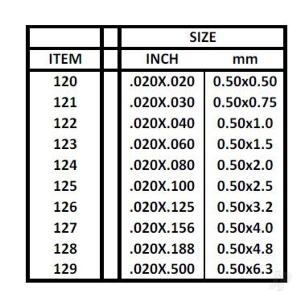 Evergreen Strip, 350 x 0.5 x 2.5mm (14 x .020 x .100in) (10 per pack) - Image 5