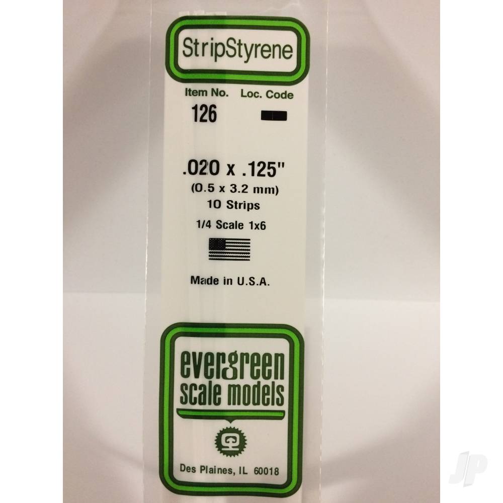 Evergreen Strip, 350 x 0.5 x 3.2mm (14 x .020 x .125in) (10 per pack) - Image 2