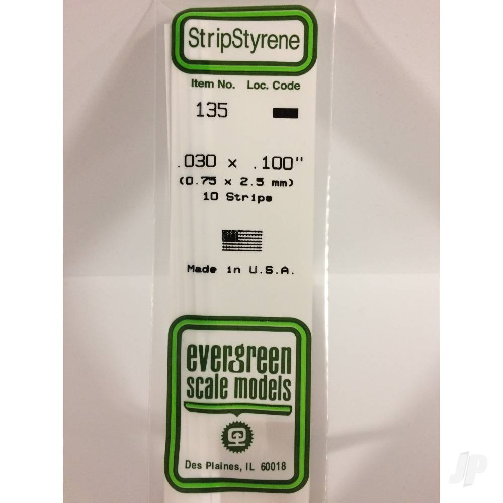 Evergreen Strip, 350 x 0.8 x 2.5mm (14 x .030 x .100in) (10 per pack) - Image 2