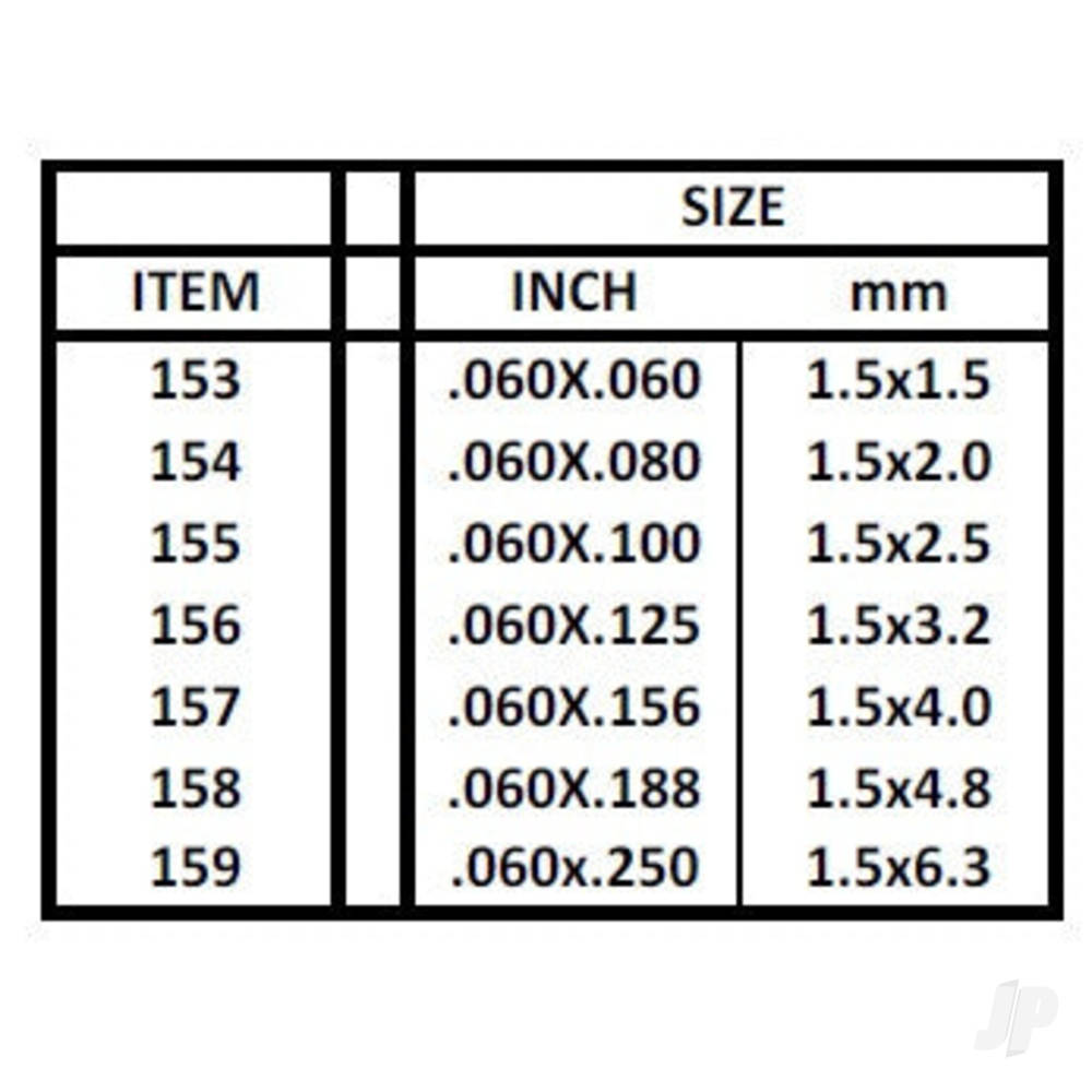 Evergreen Strip, 350 x 1.5 x 4.8mm (14 x .060 x .188in) (9 per pack) - Image 5