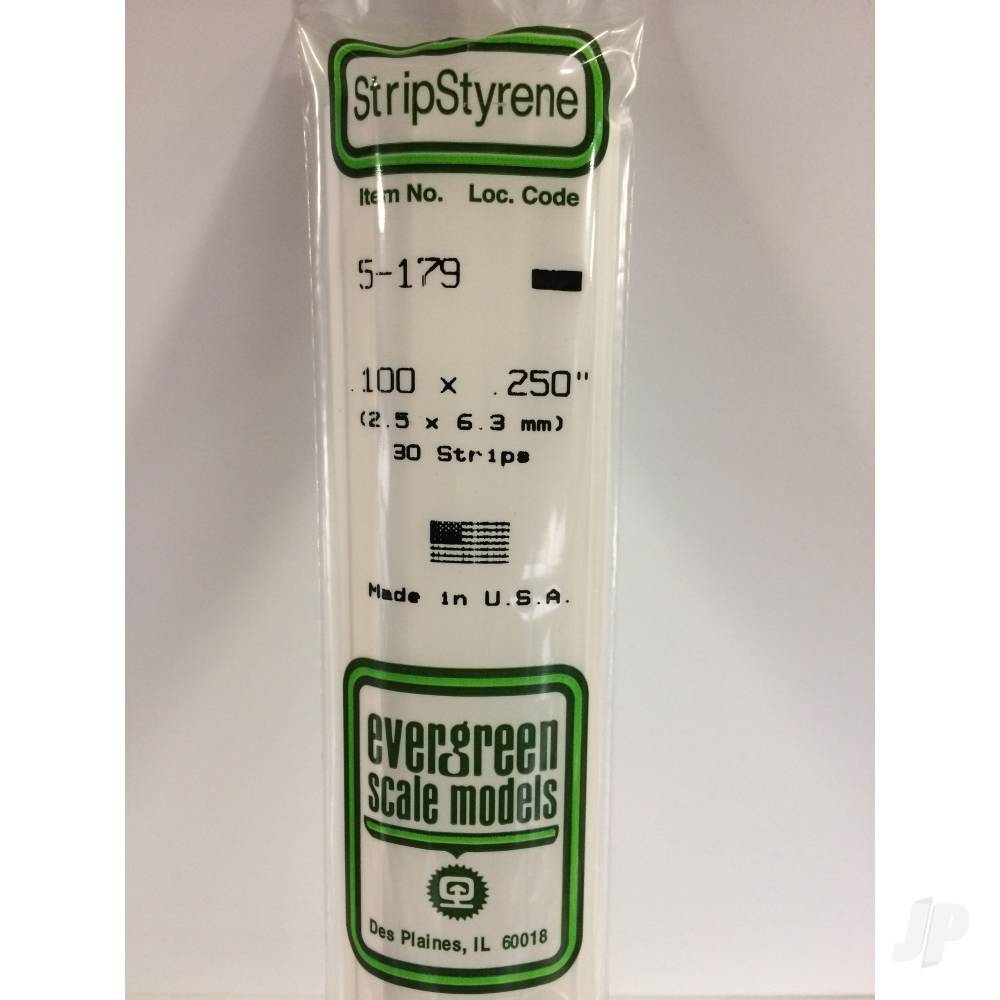 Evergreen Strip, 350 x 2.5 x 6.3mm (14 x .100 x .125in) (100 per pack) - Image 2