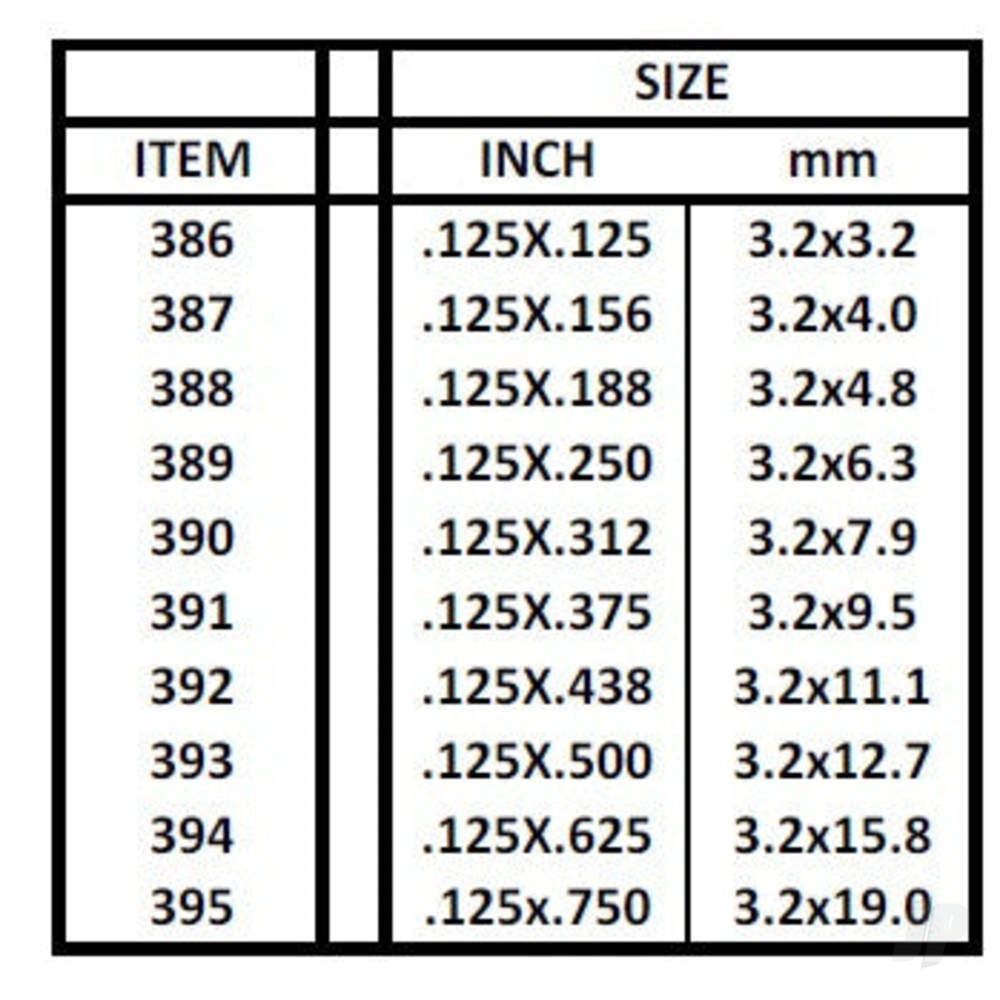 Evergreen Strip, 600 x 3.2 x 4.8mm (24 x .125 x .188in) (50 per pack) - Image 4