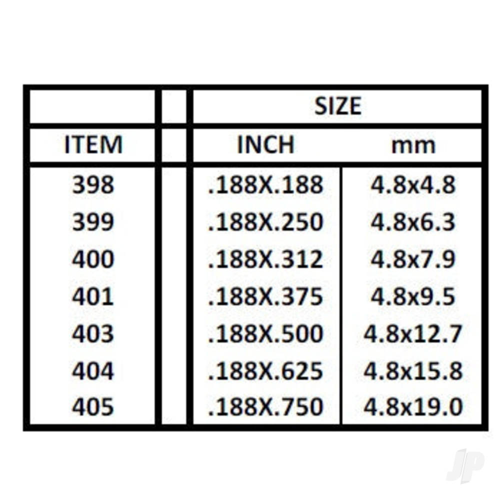 Evergreen Strip, 600 x 4.8 x 7.9mm (24 x .188 x .312in) (5 per pack) - Image 4