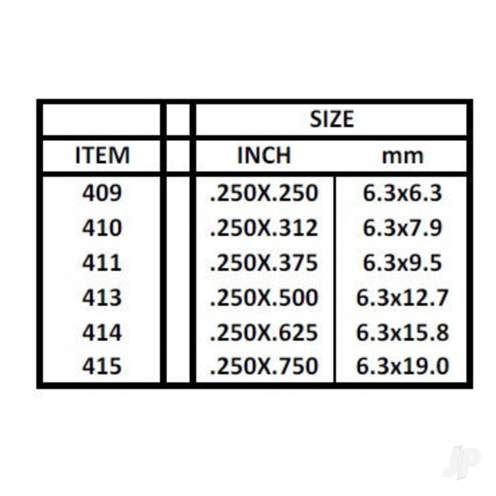 Evergreen Strip, 600 x 6.3 x 9.5mm (24 x .250 x .375in) (3 per pack) - Image 4