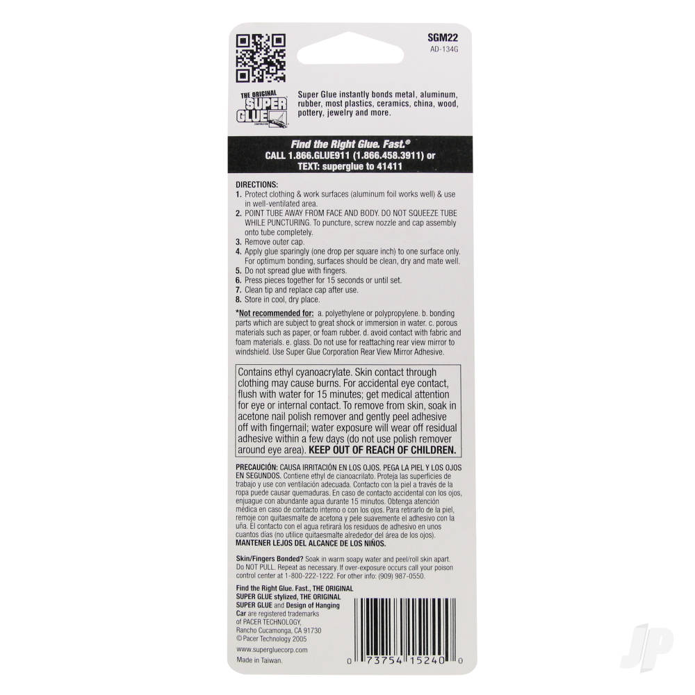 Super Glue 2-Pack Small Card (2x 0.07oz, 2g) - Image 2