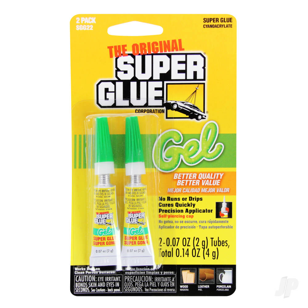 Super Glue Gel 2-Pack (2x 0.07oz, 2g)