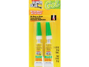 Super Glue Gel 2-Pack Small Card (2x 0.07oz, 2g)