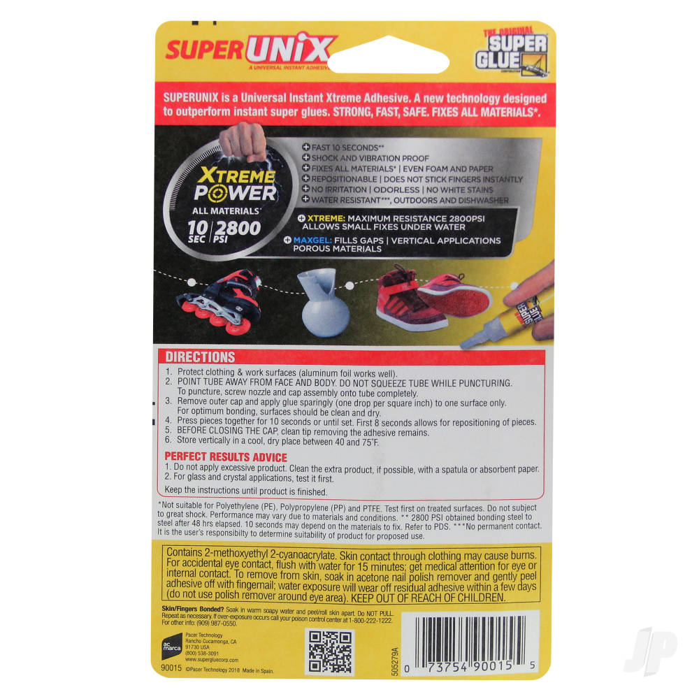 Super Glue Super Unix Gel Adhesive (0.35oz, 10g) - Image 2