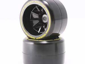 SWEEP 1/10 F1 LP MEDIUM ASPHALT REAR PRE-GLUED TYRES 40MM