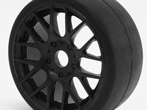 SWEEP 1/8TH GT R2 PRO COMPOUND SLICK GLUED 45DEG/BLACK WHEEL