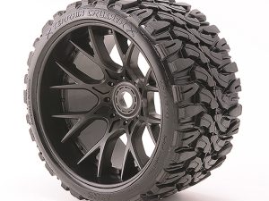 SWEEP TERRAIN CRUSHER BELTED TYRE BLACK 17MM WHEELS 1/2 OFFS