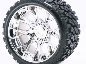 SWEEP TERRAIN CRUSHER BELTED TYRE SILVER 17MM WHEEL 1/2 OFFS