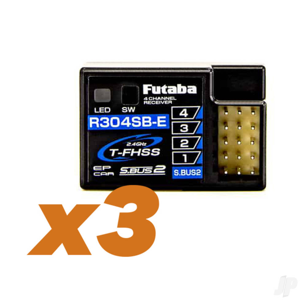 Futaba T4PM Plus 4-Channel Surface Radio with 3x R304SB-E Rx - Image 7