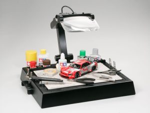 Tamiya Work Stand with Magnifying Lens & LED Lights