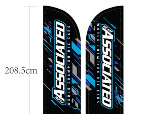 HoBao TEAM ASSOCIATED 5FT FLAG FBS52-L-DOUBLE FLAG & POLE