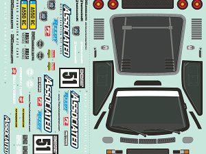 TEAM ASSOCIATED APEX 2 SPORT RALLY A550 DECAL SHEET