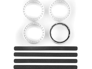 TEAM ASSOCIATED DC10 FT ADJ. WHEEL RIM, WHITE (4)