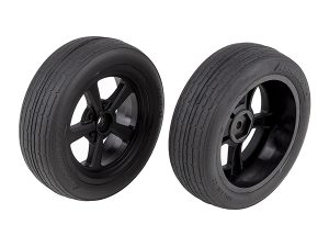 TEAM ASSOCIATED DR10 FRONT WHEELS WITH DRAG TYRES