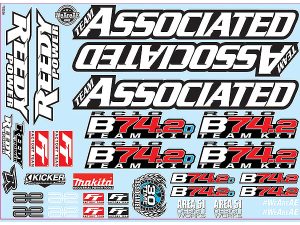 TEAM ASSOCIATED RC10B74.2 DECAL SHEET