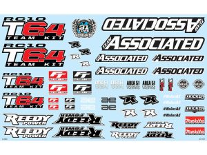 TEAM ASSOCIATED RC10T6.4 DECAL SHEET