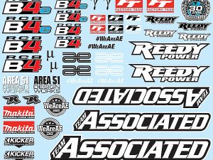 TEAM ASSOCIATED RC8B4 DECAL SHEET