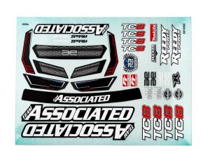 TEAM ASSOCIATED TC8 DECAL SHEET