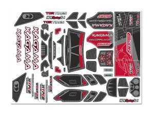Corally TEAM CORALLY BODY DECAL SHEET KAGAMA RED 1PC