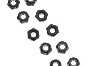 Axial Thin Nylon Locking Hex Nut M3 Black (10)