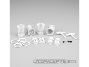 JConcepts Tribute - 1/24 Monster Truck Wheel - White (pk4)
