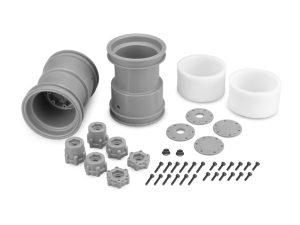 JConcepts Tribute-2.6x3.6' Monster Truck Wheel Silver-2pc