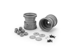 JConcepts Tribute 73's - 3.2 x 3.6' M/Truck Wheel Grey 2pc